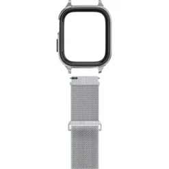 Spigen Apple Watch Se 44Mm|Apple Watch 9 45Mm-Pasek i Etui Metal Fit Pro Apple Watch 9 8 7 6 5 4 SE 2022 44 / 45 mm Srebny