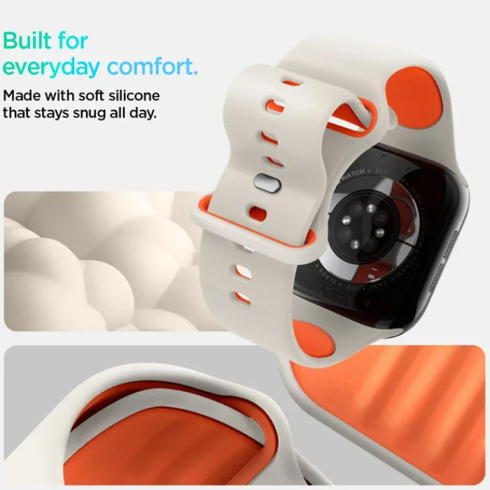 Spigen Apple Watch Se 2024 40Mm|Apple Watch 8 42Mm-PASEK APPLE WATCH 6 / 7 / 8 / 9 / 10 / SE (40 / 41 / 42 MM) NANO POP ORANGE BEIGE