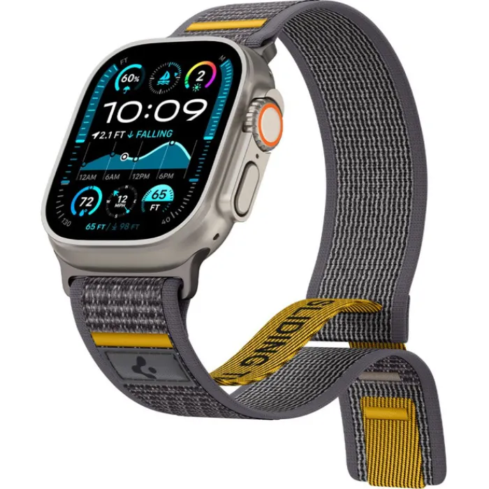 Spigen Apple Watch 5 45Mm|Apple Watch Se 2022 44Mm-PASEK APPLE WATCH 6 / 7 / 8 / 9 / 10 / SE / ULTRA 1 / 2 (44 / 45 / 46 / 49 MM) ACTIVE ATHLEX AIR SZARY