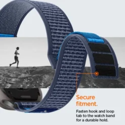 Spigen Apple Watch Se 44Mm|Apple Watch 9 45Mm-PASEK APPLE WATCH 8 / 9 / 10 / 11 / SE / ULTRA (44 / 45 / 46 / 49 MM) ACTIVE ATHLEX AIR 2 NAVY BLUE
