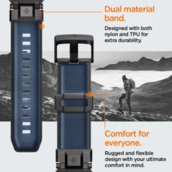 Spigen Apple Watch 5 42Mm|Apple Watch 5 45Mm-PASEK APPLE WATCH 6 / 7 / 8 / 9 / 10 / SE / ULTRA 1 / 2 (44 / 45 / 46 / 49 MM) DURAPRO ARMOR GRANATOWY