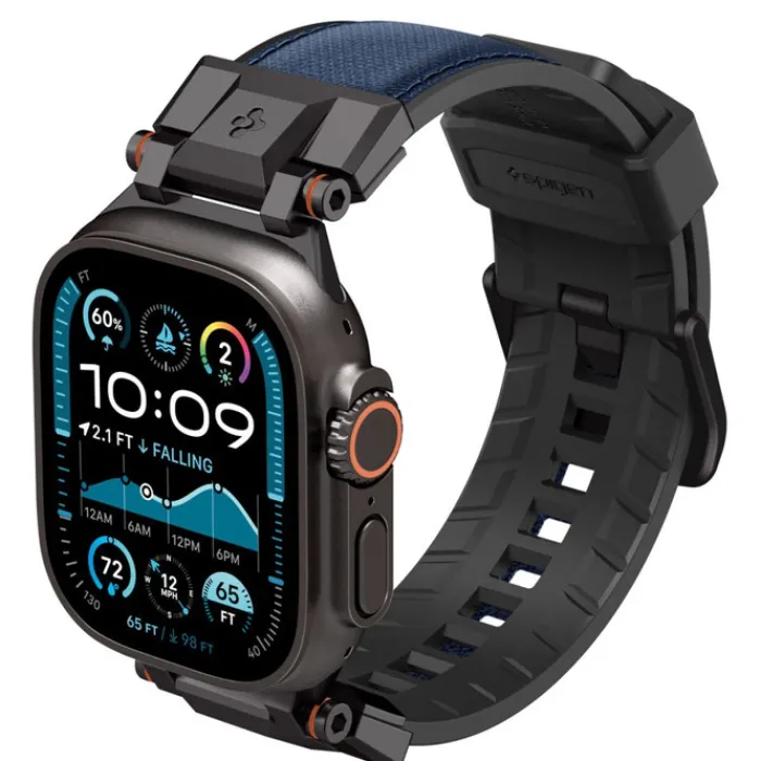 Spigen Apple Watch 5 42Mm|Apple Watch 5 45Mm-PASEK APPLE WATCH 6 / 7 / 8 / 9 / 10 / SE / ULTRA 1 / 2 (44 / 45 / 46 / 49 MM) DURAPRO ARMOR GRANATOWY