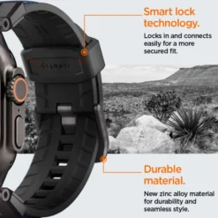 Spigen Apple Watch 5 42Mm|Apple Watch 5 45Mm-PASEK APPLE WATCH 6 / 7 / 8 / 9 / 10 / SE / ULTRA 1 / 2 (44 / 45 / 46 / 49 MM) DURAPRO ARMOR GRANATOWY