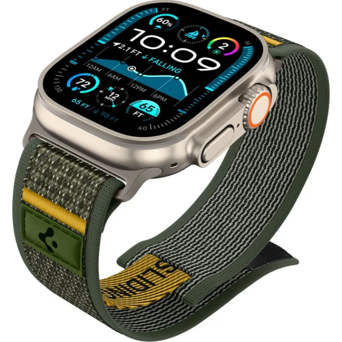 Spigen Apple Watch 5 45Mm|Apple Watch Se 2022 44Mm-PASEK APPLE WATCH 6 / 7 / 8 / 9 / 10 / SE / ULTRA 1 / 2 (44 / 45 / 46 / 49 MM) ACTIVE ATHLEX AIR ZIELONY