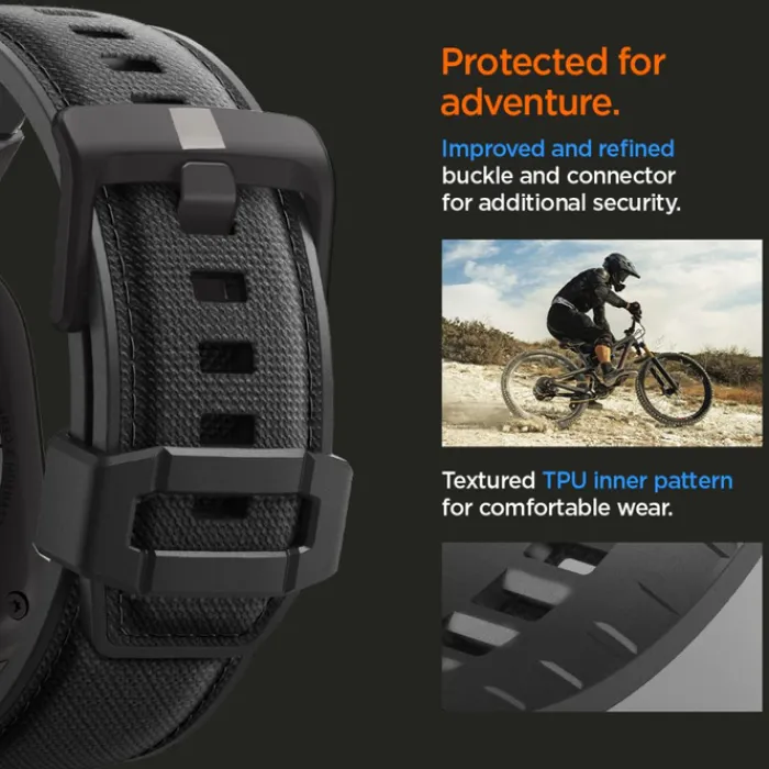 Spigen Apple Watch 5 42Mm|Apple Watch 5 45Mm-PASEK APPLE WATCH 6 / 7 / 8 / 9 / 10 / SE / ULTRA 1 / 2 (44 / 45 / 46 / 49 MM) DURAPRO ARMOR CZARNY