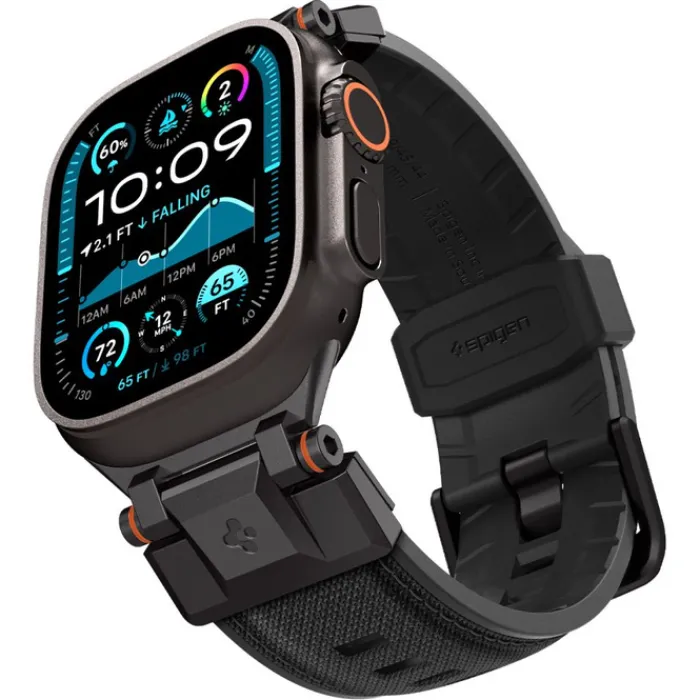 Spigen Apple Watch 5 42Mm|Apple Watch 5 45Mm-PASEK APPLE WATCH 6 / 7 / 8 / 9 / 10 / SE / ULTRA 1 / 2 (44 / 45 / 46 / 49 MM) DURAPRO ARMOR CZARNY