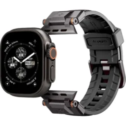 Spigen Apple Watch 5 42Mm|Apple Watch 5 45Mm-PASEK APPLE WATCH 6 / 7 / 8 / 9 / 10 / SE / ULTRA 1 / 2 (44 / 45 / 46 / 49 MM) DURAPRO ARMOR CZARNY