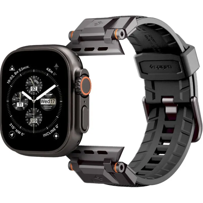Spigen Apple Watch 5 42Mm|Apple Watch 5 45Mm-PASEK APPLE WATCH 6 / 7 / 8 / 9 / 10 / SE / ULTRA 1 / 2 (44 / 45 / 46 / 49 MM) DURAPRO ARMOR CZARNY