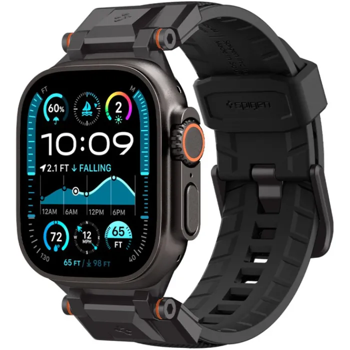 Spigen Apple Watch 5 42Mm|Apple Watch 5 45Mm-PASEK APPLE WATCH 6 / 7 / 8 / 9 / 10 / SE / ULTRA 1 / 2 (44 / 45 / 46 / 49 MM) DURAPRO ARMOR CZARNY
