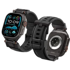 Spigen Apple Watch 5 42Mm|Apple Watch 5 45Mm-PASEK APPLE WATCH 6 / 7 / 8 / 9 / 10 / SE / ULTRA 1 / 2 (44 / 45 / 46 / 49 MM) DURAPRO ARMOR CZARNY