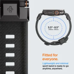 Spigen Apple Watch 5 42Mm|Apple Watch 5 45Mm-PASEK APPLE WATCH 6 / 7 / 8 / 9 / 10 / SE / ULTRA 1 / 2 (44 / 45 / 46 / 49 MM) DURAPRO ARMOR CZARNY
