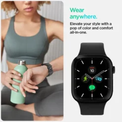 Spigen Apple Watch Se 2022 44Mm|Apple Watch 2 42Mm-PASEK APPLE WATCH 6 / 7 / 8 / 9 / 10 / SE / ULTRA 1 / 2 (44 / 45 / 46 / 49 MM) NANO POP BLACK SESAME