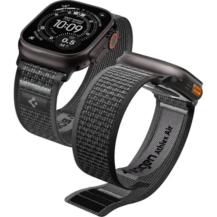 Spigen Apple Watch Se 44Mm|Apple Watch 9 45Mm-PASEK APPLE WATCH 8 / 9 / 10 / 11 / SE / ULTRA (44 / 45 / 46 / 49 MM) ACTIVE ATHLEX AIR 2 BLACK / GREY