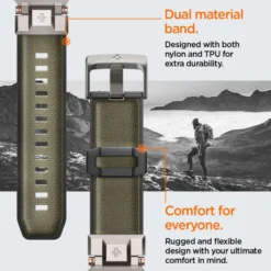 Spigen Apple Watch 5 42Mm|Apple Watch 5 45Mm-PASEK APPLE WATCH 6 / 7 / 8 / 9 / 10 / SE / ULTRA 1 / 2 (44 / 45 / 46 / 49 MM) DURAPRO ARMOR MILITARY GREEN