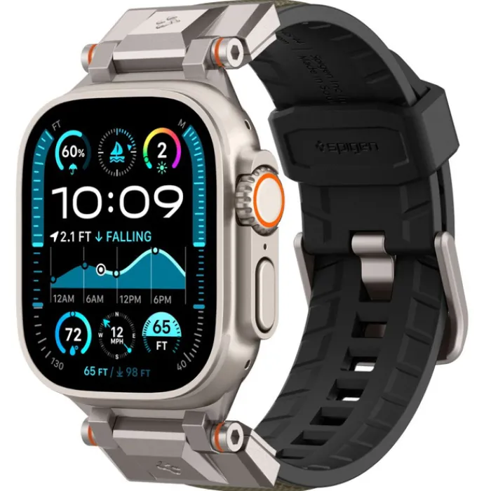 Spigen Apple Watch 5 42Mm|Apple Watch 5 45Mm-PASEK APPLE WATCH 6 / 7 / 8 / 9 / 10 / SE / ULTRA 1 / 2 (44 / 45 / 46 / 49 MM) DURAPRO ARMOR MILITARY GREEN