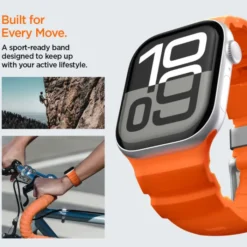 Spigen Apple Watch Se 44Mm|Apple Watch 9 45Mm-PASEK APPLE WATCH 8 / 9 / 10 / 11 / SE / ULTRA (44 / 45 / 46 / 49 MM) WBS2 BAND ORANGE