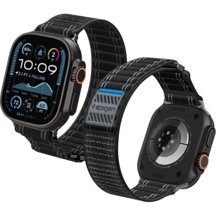 Spigen Apple Watch Se 44Mm|Apple Watch 9 45Mm-PASEK APPLE WATCH 8 / 9 / 10 / 11 / SE / ULTRA (44 / 45 / 46 / 49 MM) WBF0 BAND BLACK