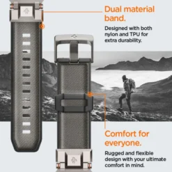 Spigen Apple Watch 5 42Mm|Apple Watch 5 45Mm-PASEK APPLE WATCH 6 / 7 / 8 / 9 / 10 / SE / ULTRA 1 / 2 (44 / 45 / 46 / 49 MM) DURAPRO ARMOR SZARY