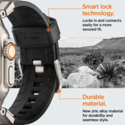 Spigen Apple Watch 5 42Mm|Apple Watch 5 45Mm-PASEK APPLE WATCH 6 / 7 / 8 / 9 / 10 / SE / ULTRA 1 / 2 (44 / 45 / 46 / 49 MM) DURAPRO ARMOR SZARY