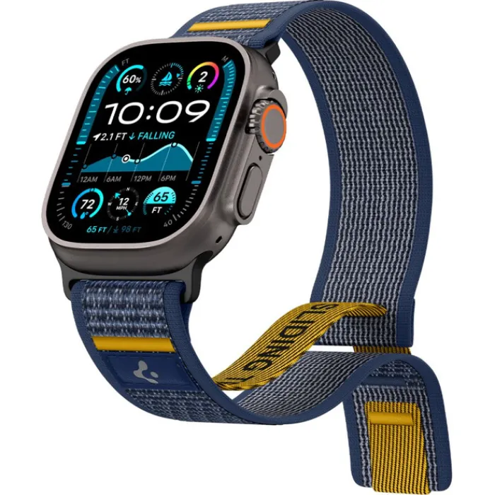 Spigen Apple Watch 5 45Mm|Apple Watch Se 2022 44Mm-PASEK APPLE WATCH 6 / 7 / 8 / 9 / 10 / SE / ULTRA 1 / 2 (44 / 45 / 46 / 49 MM) ACTIVE ATHLEX AIR GRANATOWY