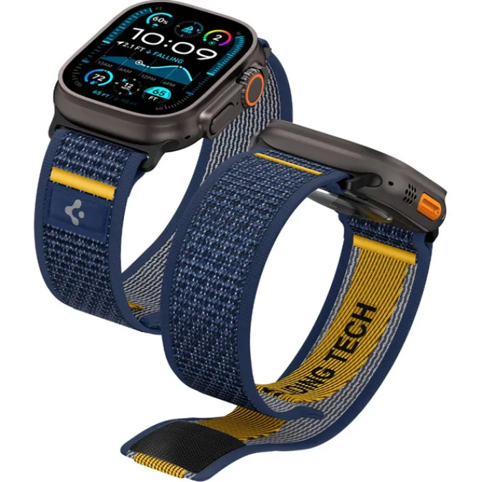 Spigen Apple Watch 5 45Mm|Apple Watch Se 2022 44Mm-PASEK APPLE WATCH 6 / 7 / 8 / 9 / 10 / SE / ULTRA 1 / 2 (44 / 45 / 46 / 49 MM) ACTIVE ATHLEX AIR GRANATOWY