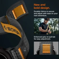 Spigen Apple Watch Se 44Mm|Apple Watch 9 45Mm-PASEK ATHLEX AIR 2 APPLE WATCH 8 / 9 / 10 / 11 / SE / ULTRA (44 / 45 / 46 / 49 MM) ACTIVE BLACK / ORANGE