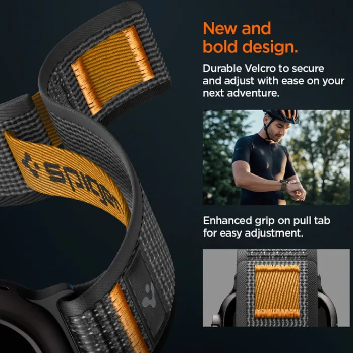 Spigen Apple Watch Se 44Mm|Apple Watch 9 45Mm-PASEK ATHLEX AIR 2 APPLE WATCH 8 / 9 / 10 / 11 / SE / ULTRA (44 / 45 / 46 / 49 MM) ACTIVE BLACK / ORANGE