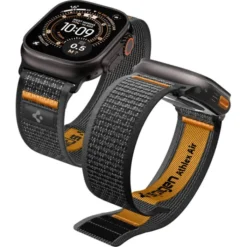 Spigen Apple Watch Se 44Mm|Apple Watch 9 45Mm-PASEK ATHLEX AIR 2 APPLE WATCH 8 / 9 / 10 / 11 / SE / ULTRA (44 / 45 / 46 / 49 MM) ACTIVE BLACK / ORANGE