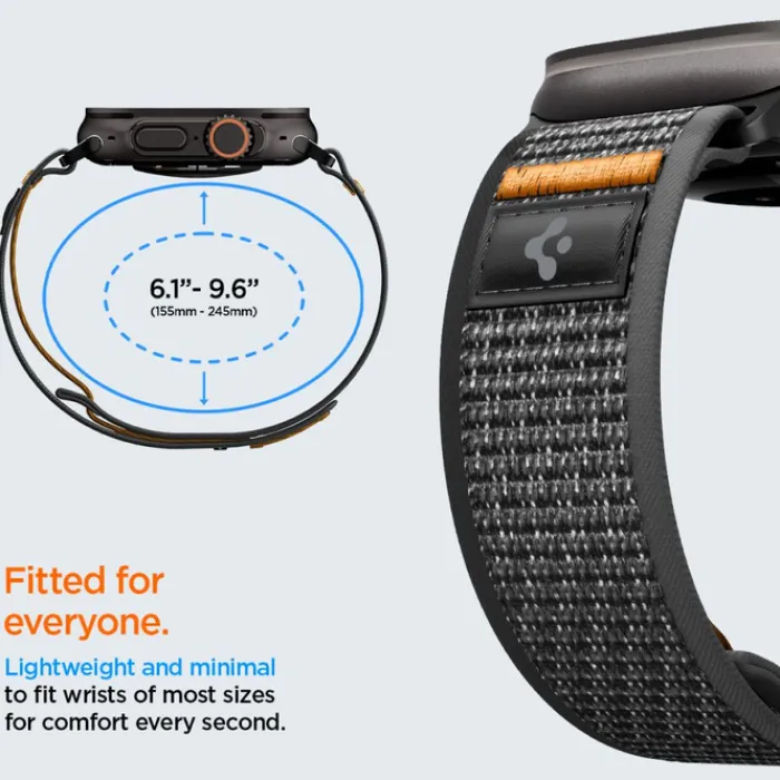 Spigen Apple Watch Se 44Mm|Apple Watch 9 45Mm-PASEK ATHLEX AIR 2 APPLE WATCH 8 / 9 / 10 / 11 / SE / ULTRA (44 / 45 / 46 / 49 MM) ACTIVE BLACK / ORANGE