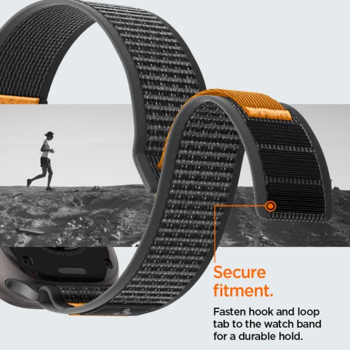 Spigen Apple Watch Se 44Mm|Apple Watch 9 45Mm-PASEK ATHLEX AIR 2 APPLE WATCH 8 / 9 / 10 / 11 / SE / ULTRA (44 / 45 / 46 / 49 MM) ACTIVE BLACK / ORANGE