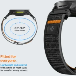 Spigen Garmin-PASEK ATHLEX AIR GARMIN QUICKFIT 22 MM ACTIVE BLACK/ORANGE