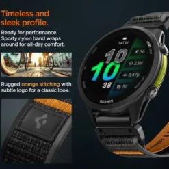 Spigen Garmin-PASEK ATHLEX AIR GARMIN QUICKFIT 22 MM ACTIVE BLACK/ORANGE