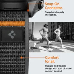 Spigen Garmin-PASEK ATHLEX AIR GARMIN QUICK RELEASE 22 MM ACTIVE BLACK/ORANGE