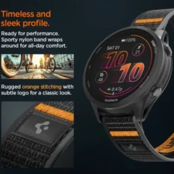Spigen Garmin-PASEK ATHLEX AIR GARMIN QUICK RELEASE 22 MM ACTIVE BLACK/ORANGE
