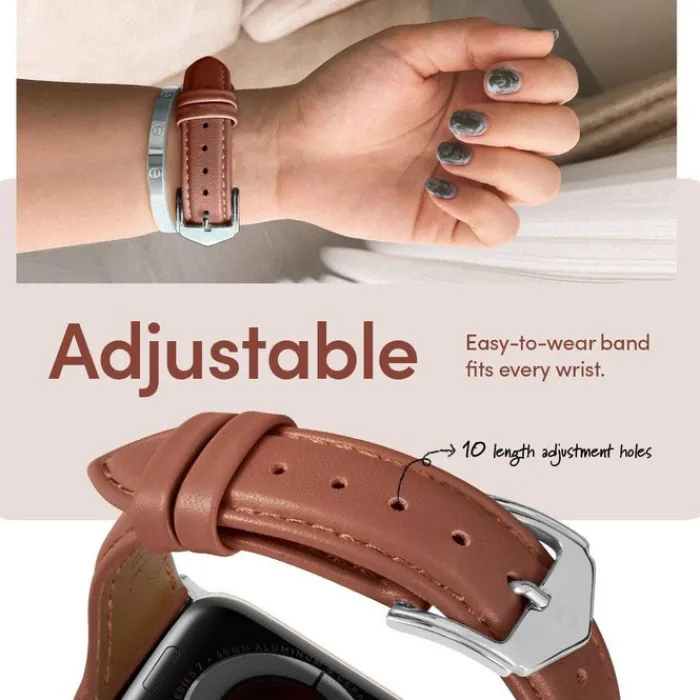 Spigen Apple Watch Se 2024 40Mm|Apple Watch 9 41Mm-Pasek Cyrill Kajuk Apple Watch 9 8 7 SE 2022 38mm 40mm 41mm Chestnut