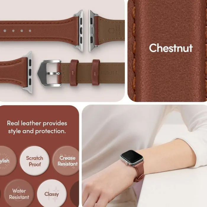 Spigen Apple Watch Se 2024 40Mm|Apple Watch 9 41Mm-Pasek Cyrill Kajuk Apple Watch 9 8 7 SE 2022 38mm 40mm 41mm Chestnut