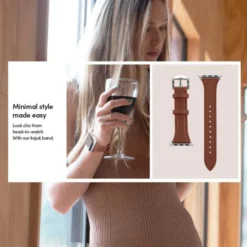 Spigen Apple Watch Se 2024 40Mm|Apple Watch 9 41Mm-Pasek Cyrill Kajuk Apple Watch 9 8 7 SE 2022 38mm 40mm 41mm Chestnut