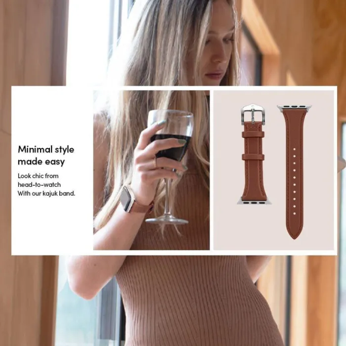Spigen Apple Watch Se 2024 40Mm|Apple Watch 9 41Mm-Pasek Cyrill Kajuk Apple Watch 9 8 7 SE 2022 38mm 40mm 41mm Chestnut