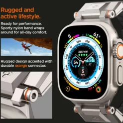 Spigen Apple Watch Se 44Mm|Apple Watch 9 45Mm-Pasek Durapro Armor Apple Watch Ultra 9 8 7 6 5 4 3 SE 2022 42mm 44mm 45mm 49mm Czarny