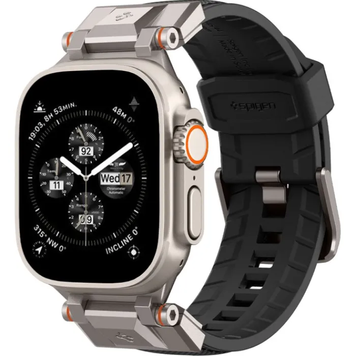 Spigen Apple Watch Se 44Mm|Apple Watch 9 45Mm-Pasek Durapro Armor Apple Watch Ultra 9 8 7 6 5 4 3 SE 2022 42mm 44mm 45mm 49mm Czarny
