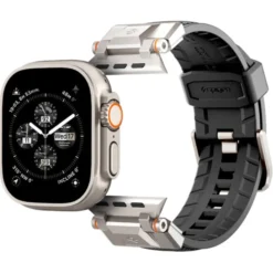 Spigen Apple Watch Se 44Mm|Apple Watch 9 45Mm-Pasek Durapro Armor Apple Watch Ultra 9 8 7 6 5 4 3 SE 2022 42mm 44mm 45mm 49mm Czarny