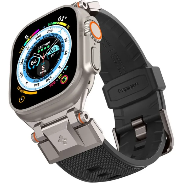 Spigen Apple Watch Se 44Mm|Apple Watch 9 45Mm-Pasek Durapro Armor Apple Watch Ultra 9 8 7 6 5 4 3 SE 2022 42mm 44mm 45mm 49mm Czarny