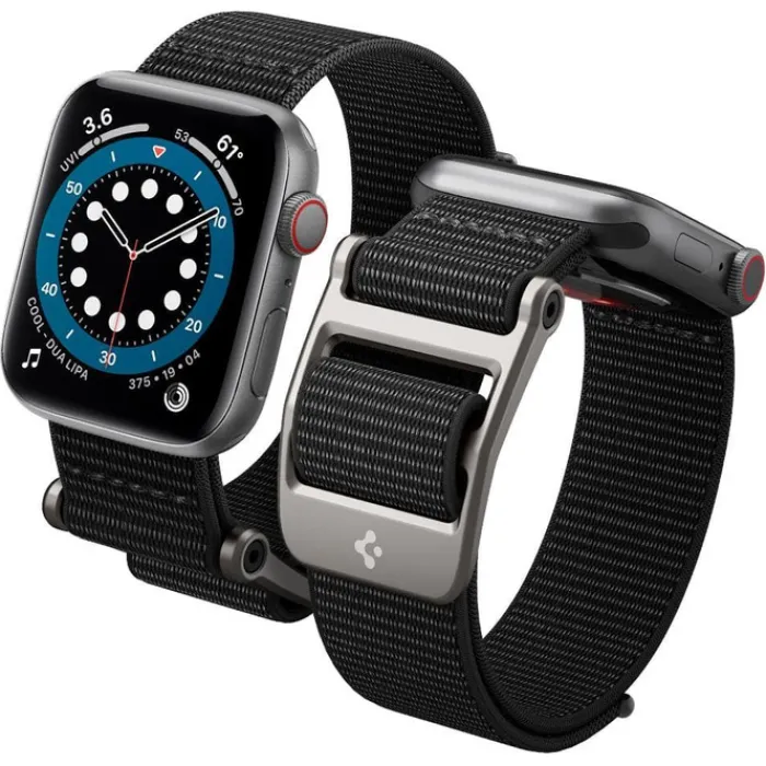 Spigen Apple Watch Se 44Mm|Apple Watch 9 45Mm-Pasek Durapro Flex Apple Watch Ultra 9 8 7 SE 2022 42mm 44mm 45mm 49mm Czarny