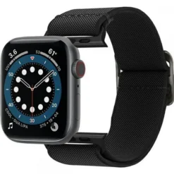 Spigen Apple Watch Se 44Mm|Apple Watch 9 45Mm-Pasek Fit Lite Apple Watch 6 / 7 / 8 / 9 / 10 / SE / ULTRA 1 / 2 (44 / 45 / 46 / 49 MM) BLACK Czarne