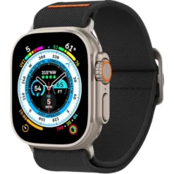 Spigen Apple Watch Se 44Mm|Apple Watch 9 45Mm-Pasek Fit Lite Ultra Apple Watch Ultra 9 8 7 SE 2022 42mm 44mm 45mm 49mm Czarny