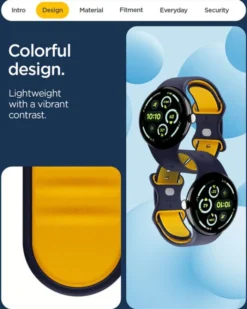 Spigen Google-PASEK GOOGLE PIXEL WATCH 4/3 45MM NANO POP BAND BLUEBERRY NAVY
