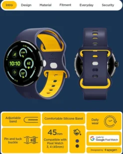 Spigen Google-PASEK GOOGLE PIXEL WATCH 4/3 45MM NANO POP BAND BLUEBERRY NAVY