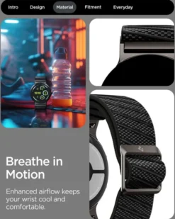 Spigen Google-PASEK GOOGLE PIXEL WATCH 4 3 2 1 41MM LITE FIT X BAND BLACK