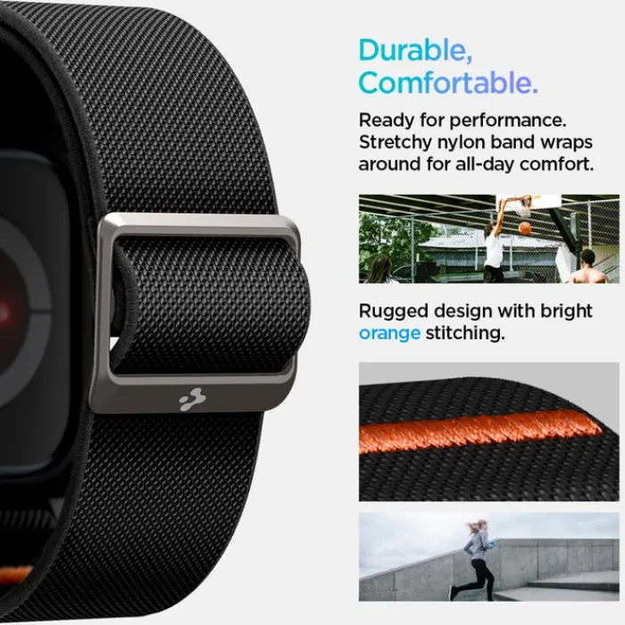 Spigen Apple Watch 11 46Mm|Apple Watch 10 46Mm-PASEK LITE FIT ”PRO” APPLE WATCH 10 (46 MM) MATTE BLACK