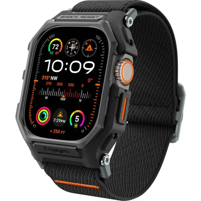 Spigen Apple Watch Ultra 49Mm|Apple Watch Ultra 2 49Mm-Pasek LITE FIT ”PRO” APPLE WATCH ULTRA 1 / 2 (49 MM) MATTE BLACK